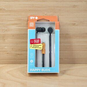 SPY Happy Buds The Buzz Wired Earbuds Black Mic Remote V